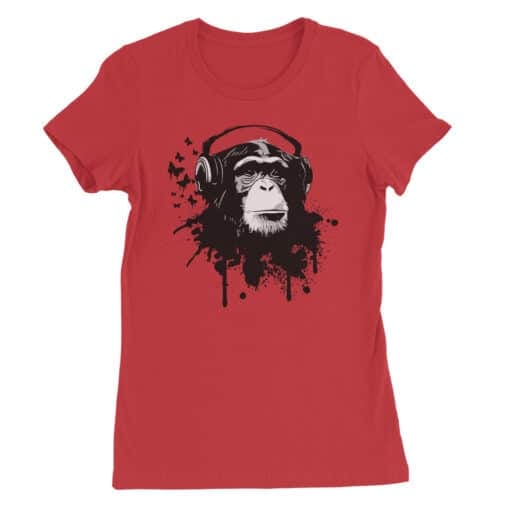 Monkey With Headphones Women's Tee T-Shirt | Laura Diamond | The Mysteries Of Laura