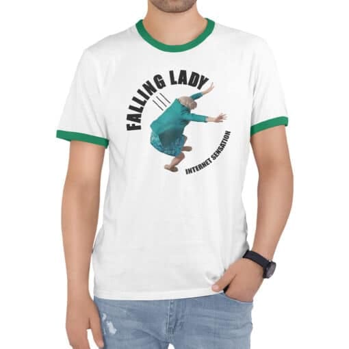 Falling Lady Ringer T-Shirt | Diary Of A Wimpy Kid: Rodrick Rules