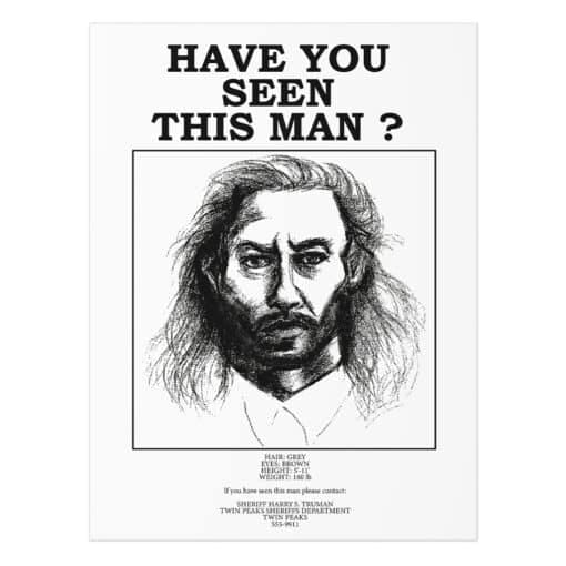 Have You Seen This Man? Uncoated Poster | Leland Palmer | Twin Peaks