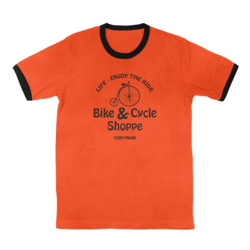 Life Enjoy The Ride Bike And Cycle Shoppe Derry Maine Ringer T-Shirt | Richie Tozier | IT