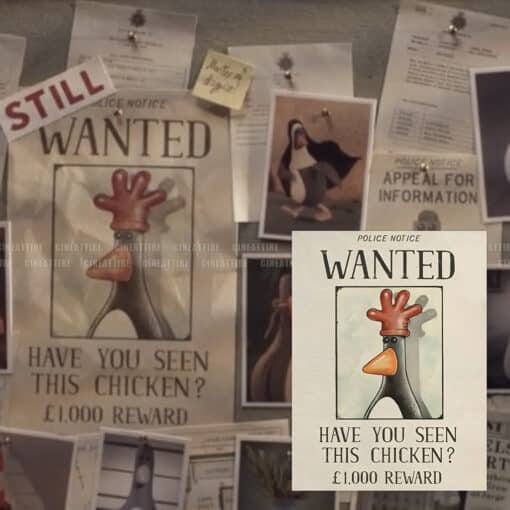 Wanted Have You Seen This Chicken Uncoated Poster | Feathers McGraw | The Wrong Trousers